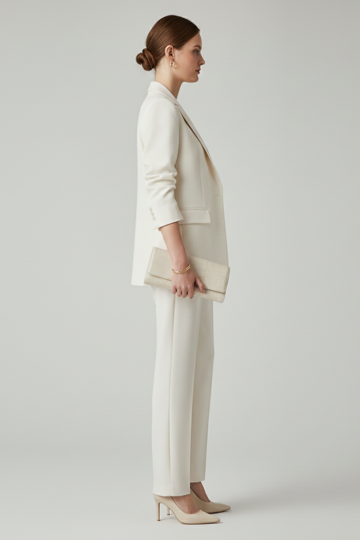 Tailored Blazer Straight Leg Trouser Set