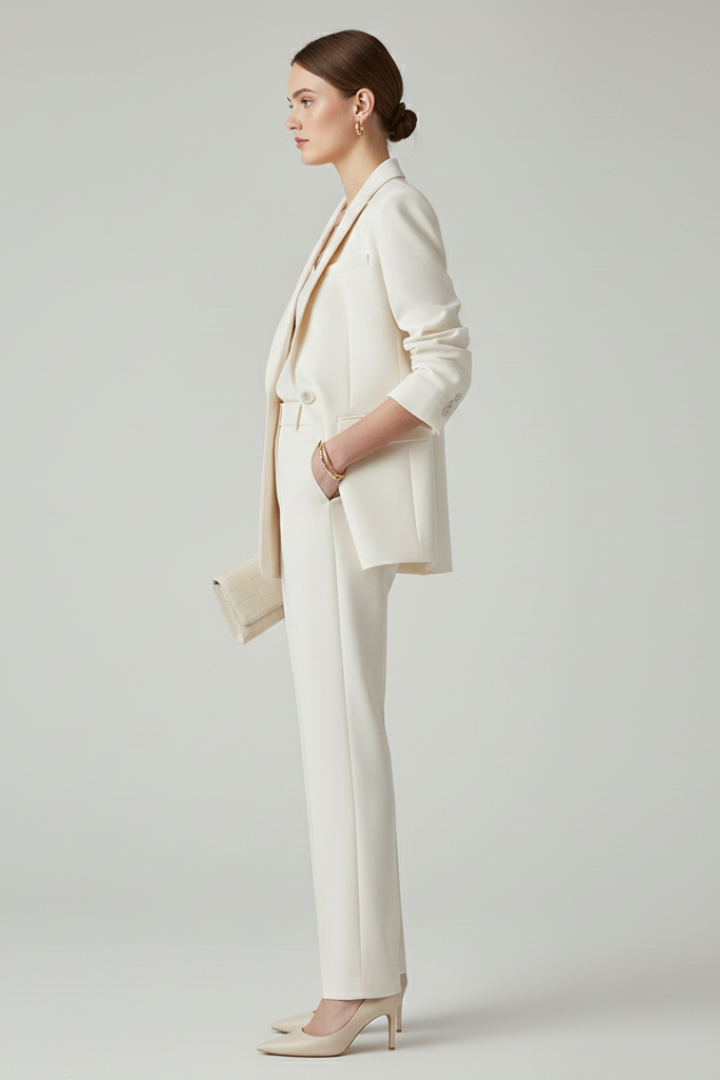 Tailored Blazer Straight Leg Trouser Set