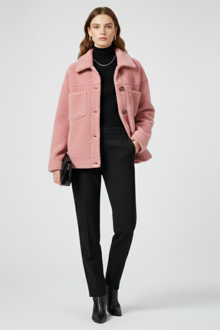 Button Front Fleece Jacket