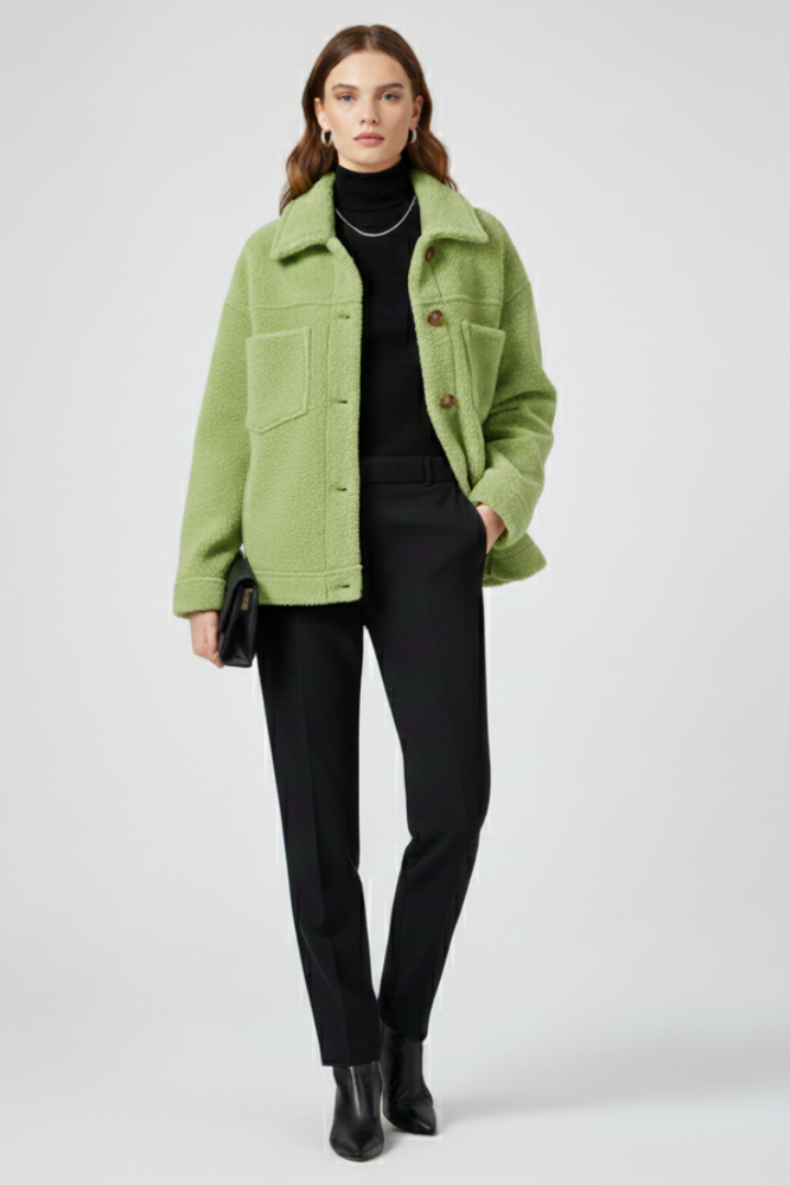 Button Front Fleece Jacket