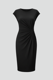 Gathered Waist Knee Length Dress