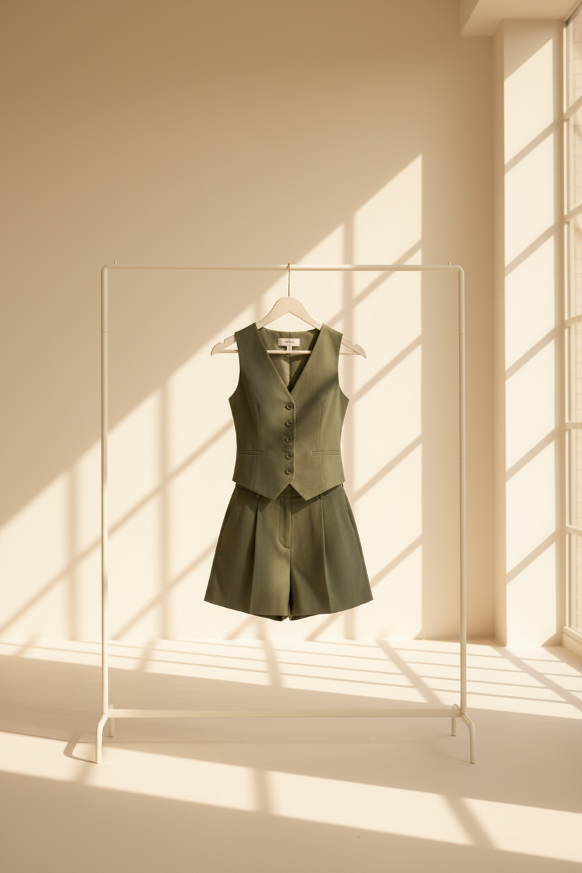 Tailored Vest & Shorts Co-Ord Set