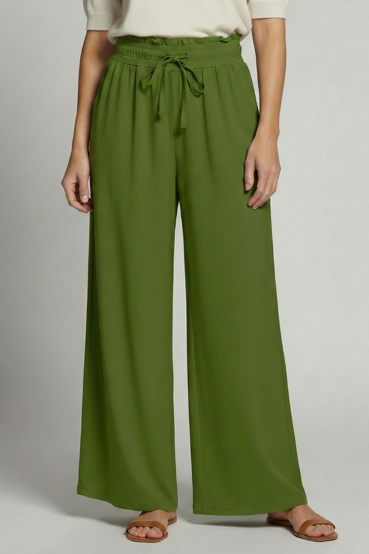High Waist Wide Leg Palazzo Trousers