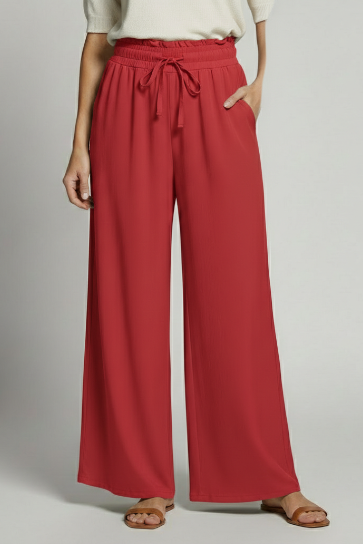 High Waist Wide Leg Palazzo Trousers