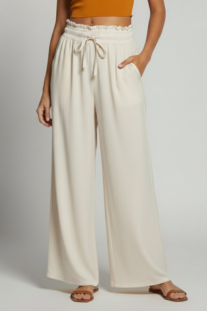 High Waist Wide Leg Palazzo Trousers