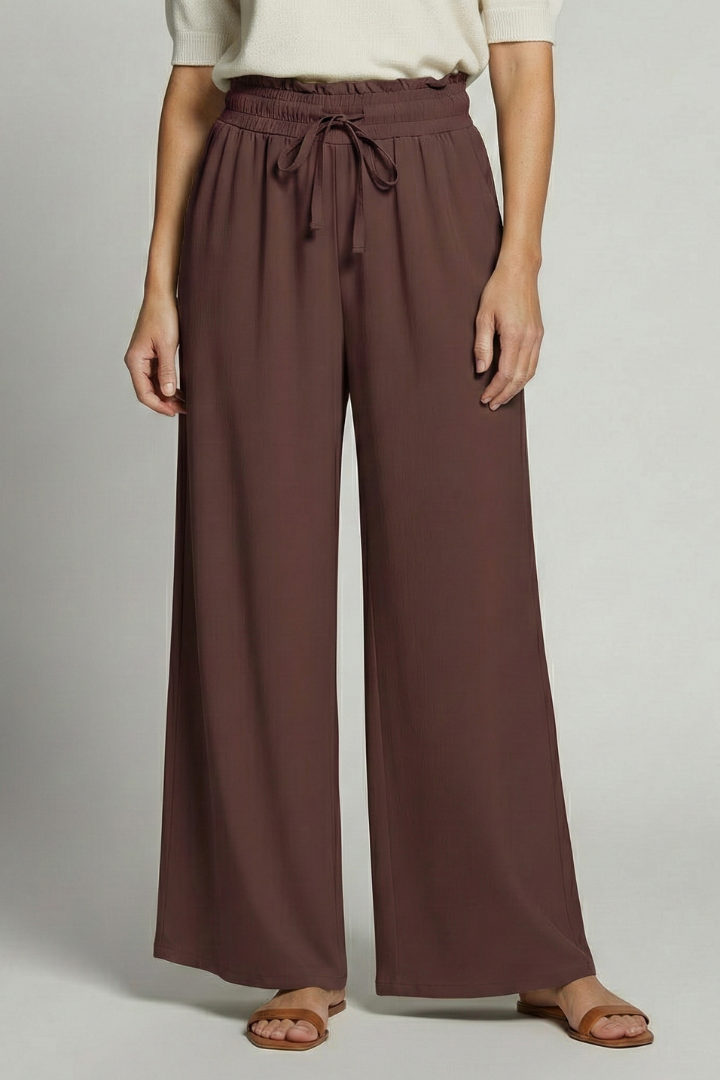 High Waist Wide Leg Palazzo Trousers