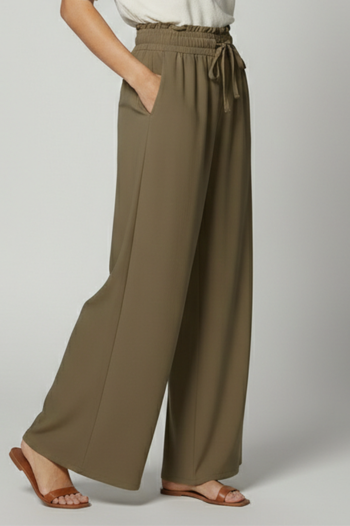 High Waist Wide Leg Palazzo Trousers
