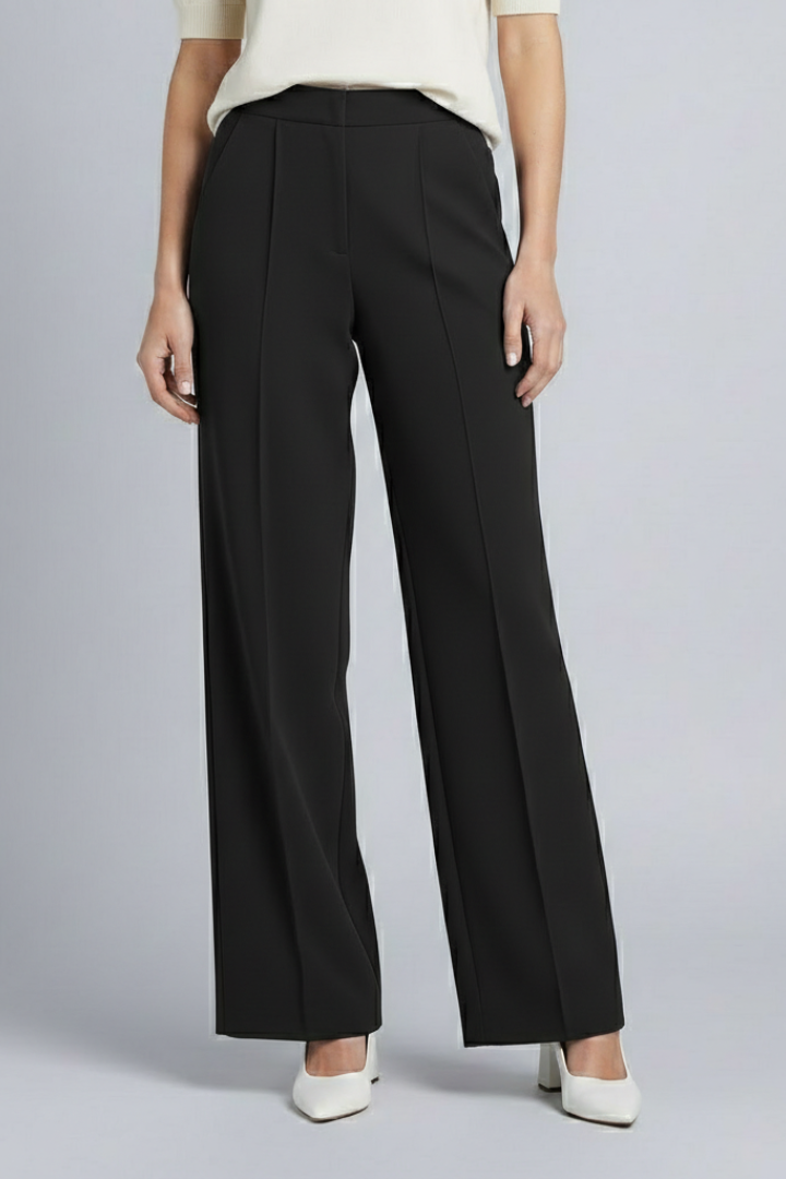 High Waist Pleated Palazzo Trousers