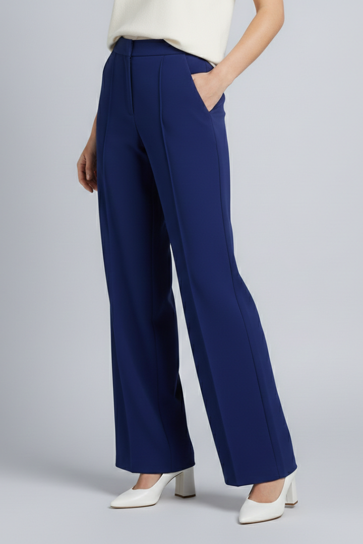 High Waist Pleated Palazzo Trousers