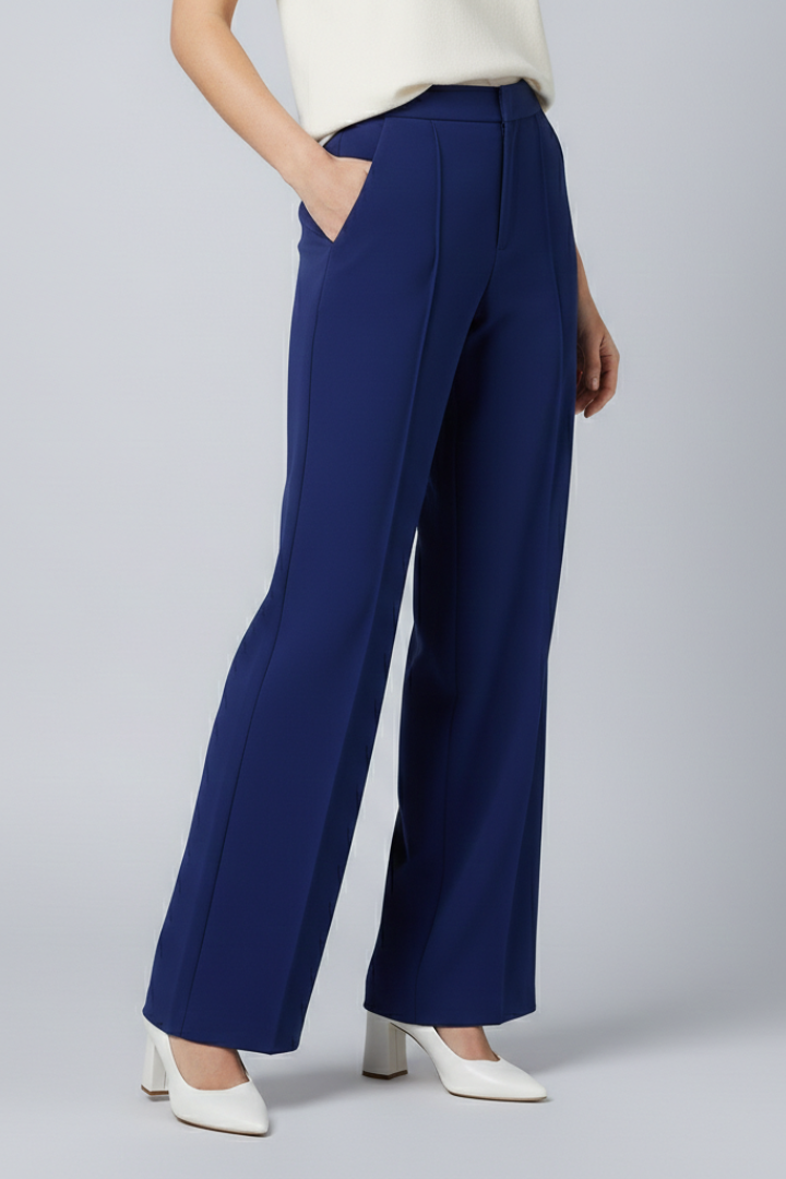 High Waist Pleated Palazzo Trousers