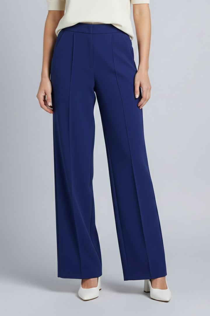 High Waist Pleated Palazzo Trousers