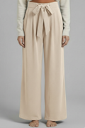 Tie Waist Wide Leg Palazzo Trousers