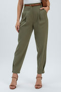 High Waist Straight Leg Trousers