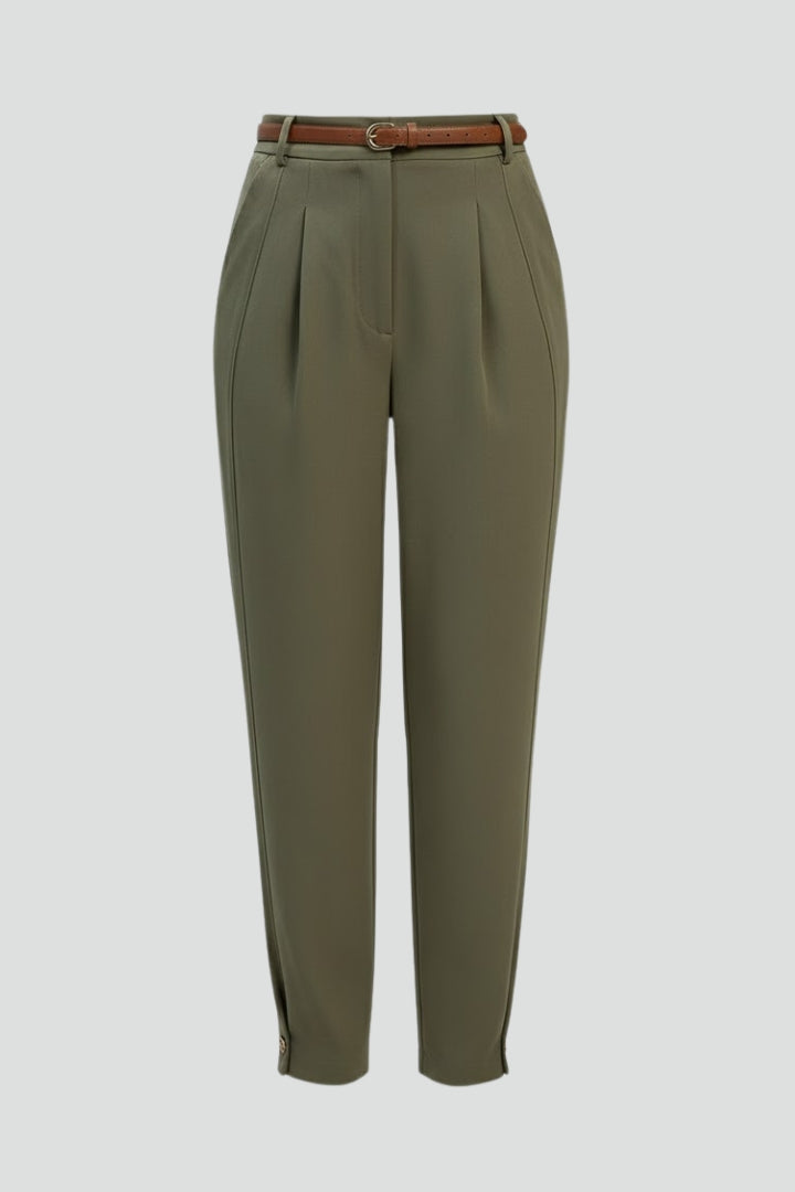 High Waist Straight Leg Trousers