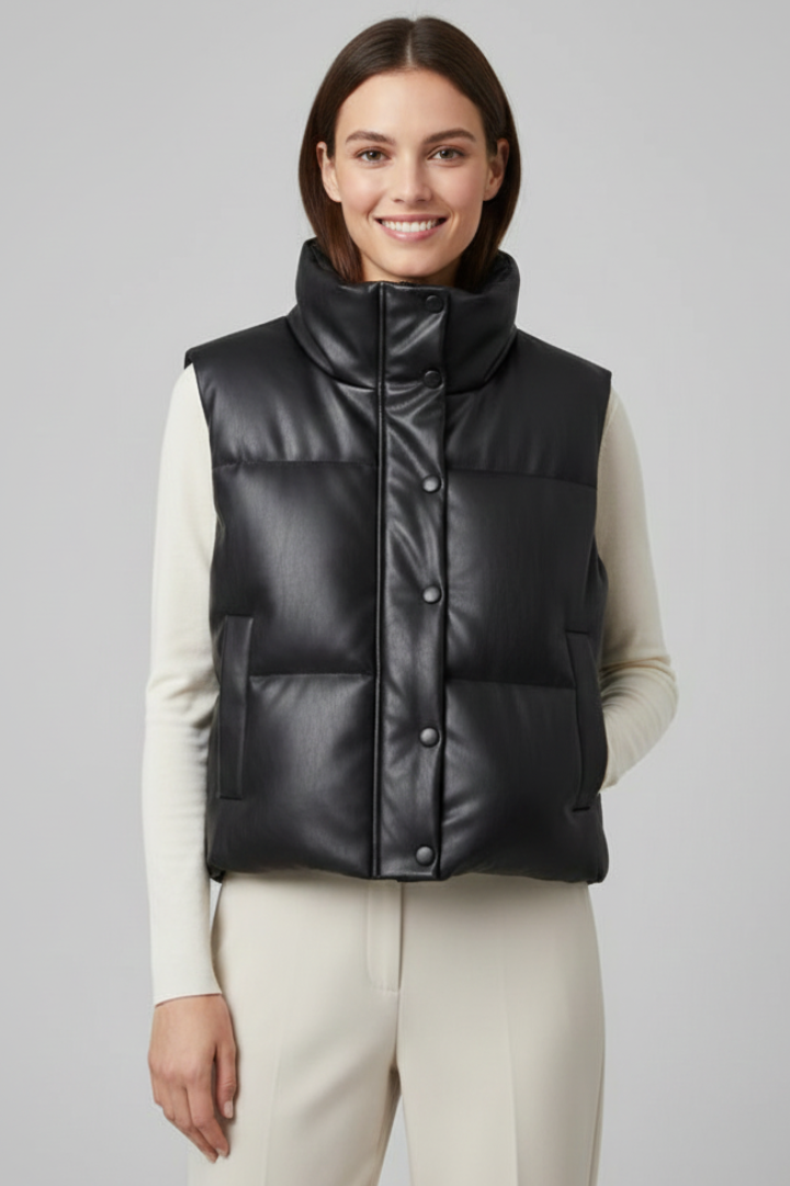 Sleeveless Zip Front Jacket