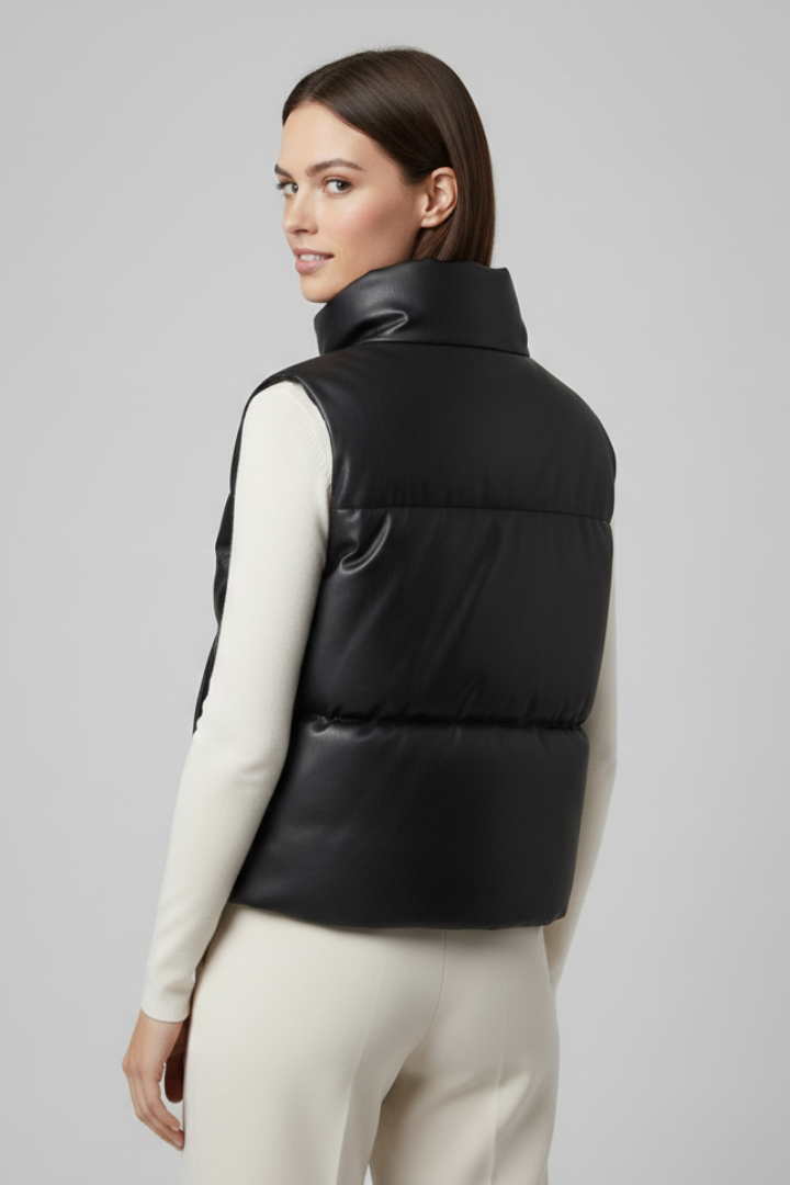Sleeveless Zip Front Jacket