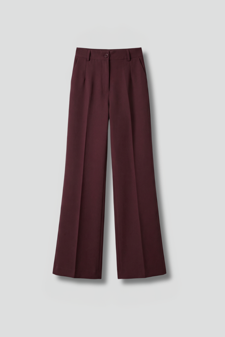 High Waist Straight Leg Trousers
