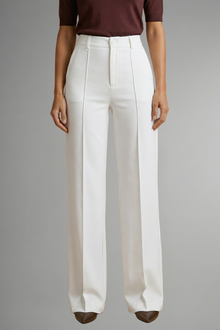 High Waist Straight Leg Trousers