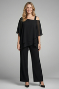 Asymmetric Top Wide Leg Set