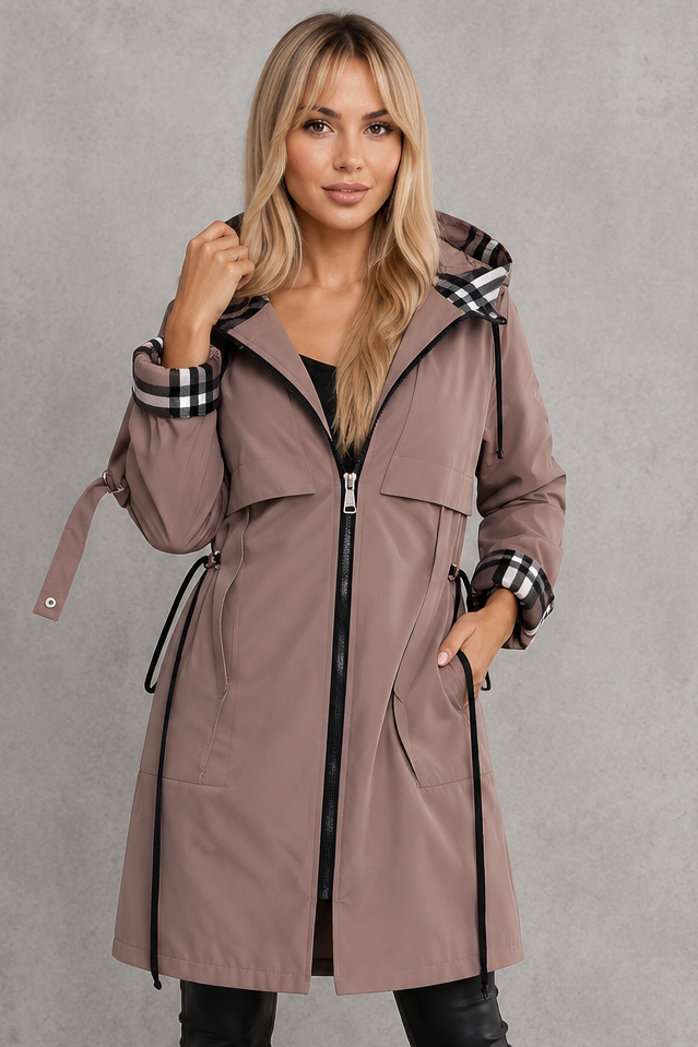 Hooded Waterproof Zip Coat