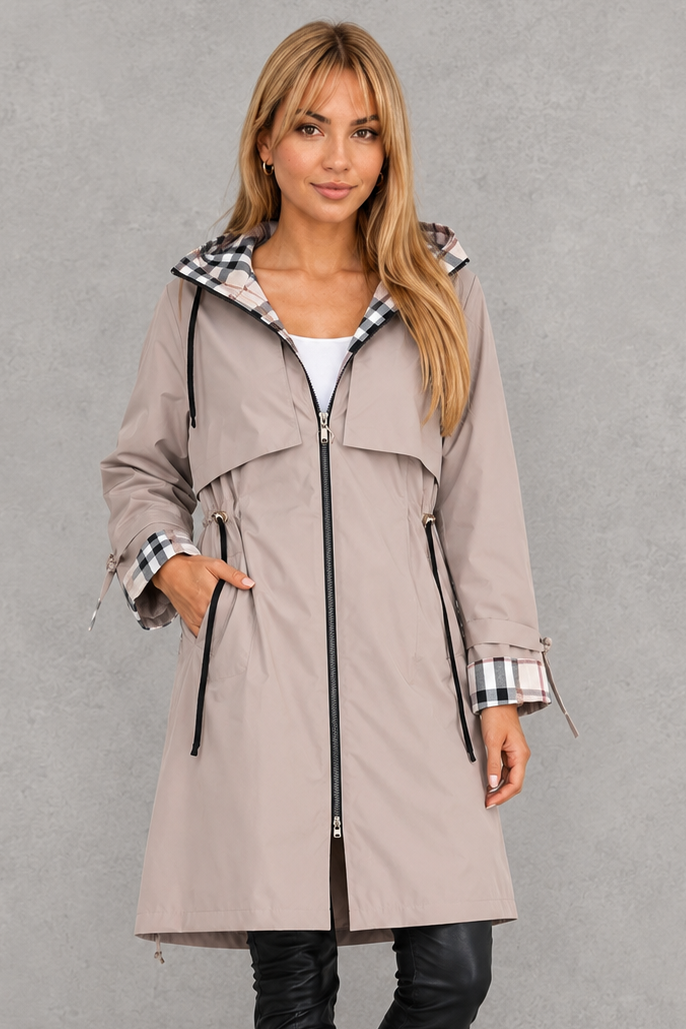 Hooded Waterproof Zip Coat