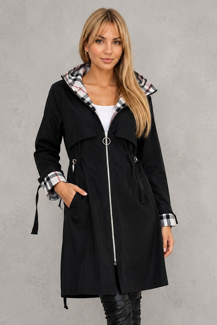Hooded Waterproof Zip Coat