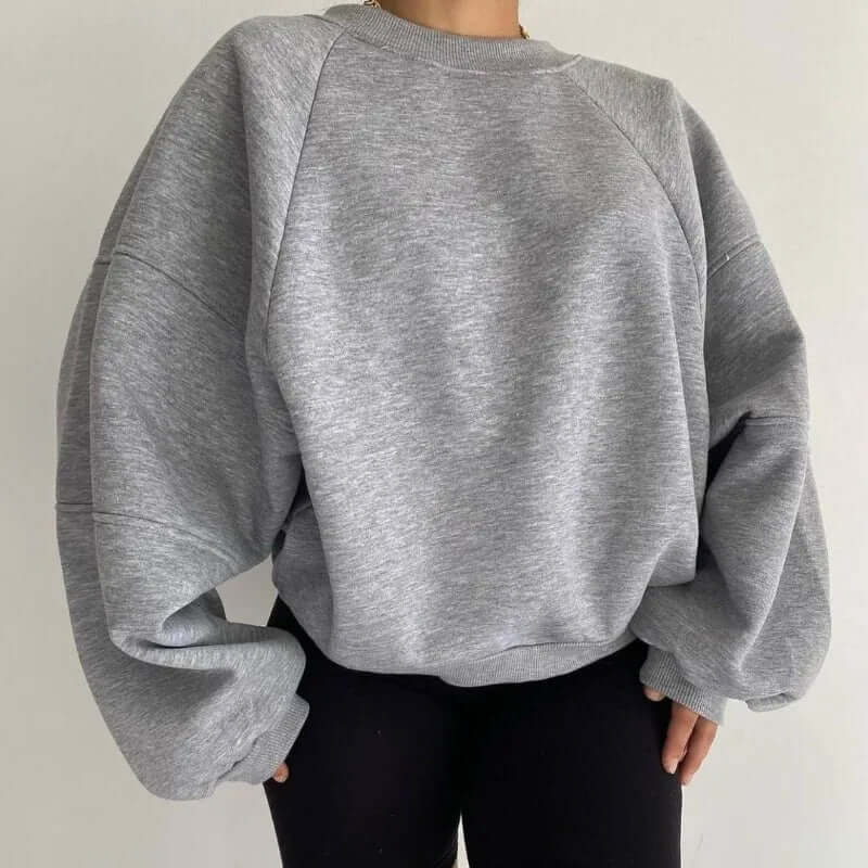 Oversized Raglan Sleeve Crew Sweatshirt