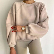 Oversized Raglan Sleeve Crew Sweatshirt