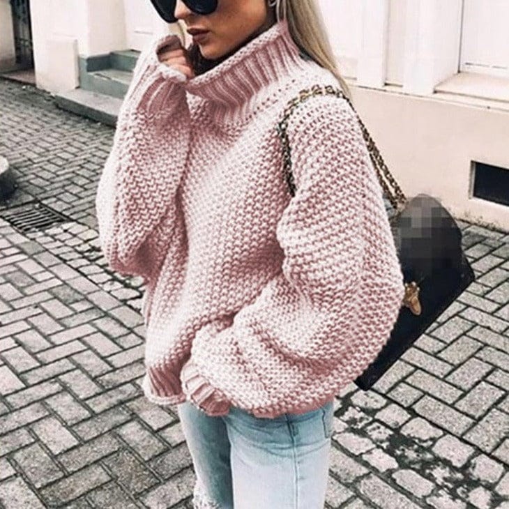 Oversized Chunky Knit Crew Sweater