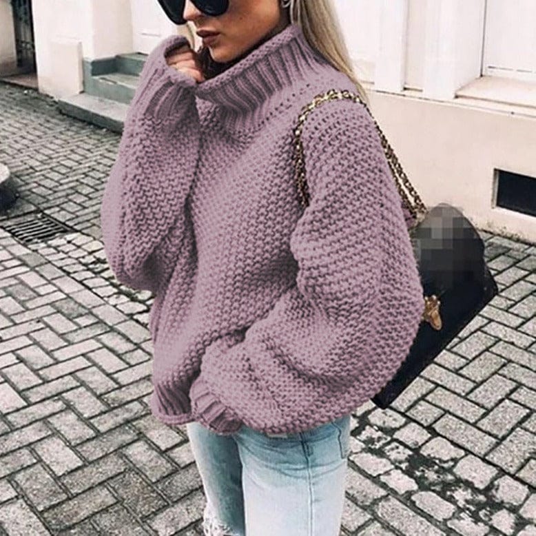 Oversized Chunky Knit Crew Sweater
