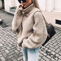 Oversized Chunky Knit Crew Sweater