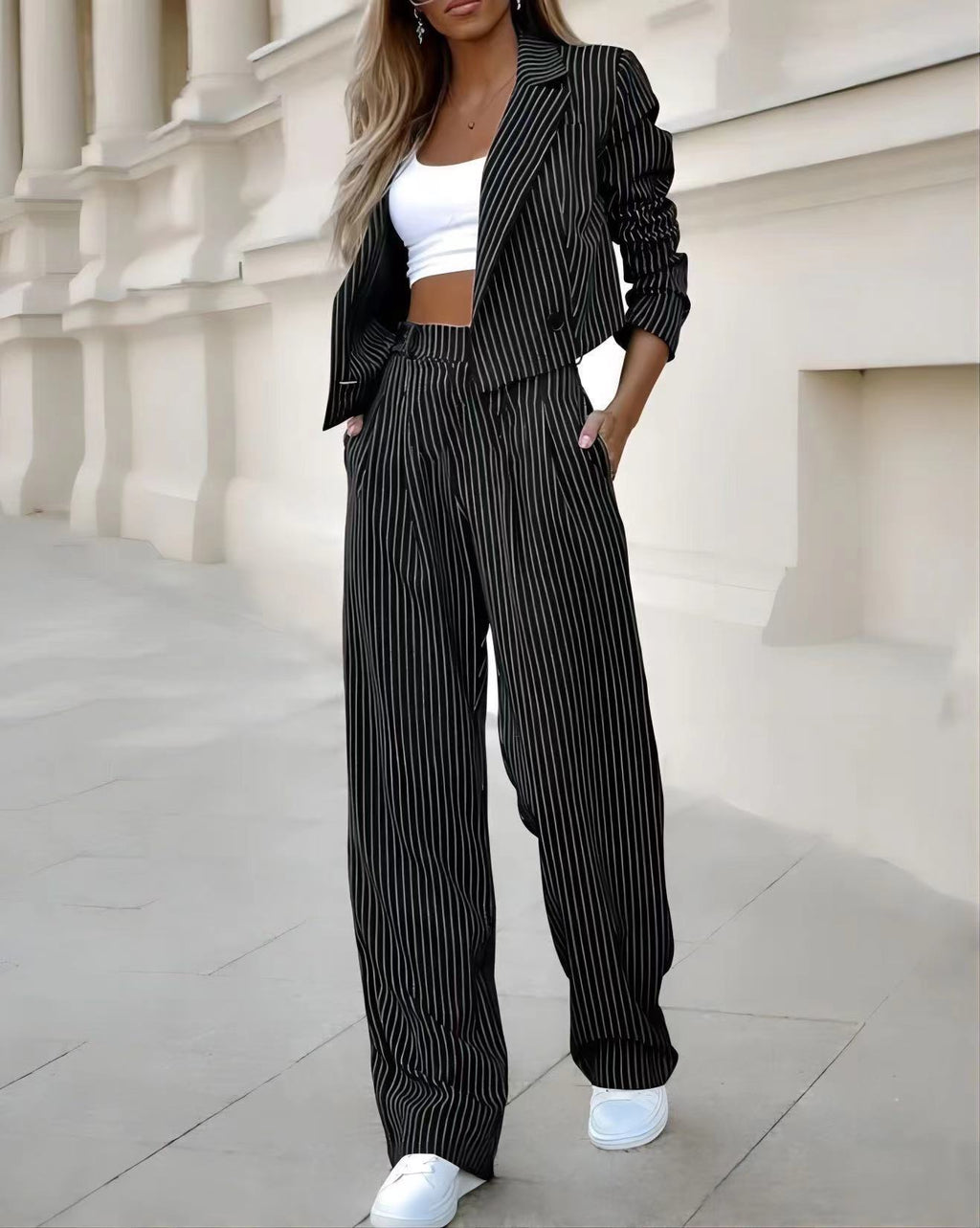 Striped Blazer Trouser Co-Ord Set