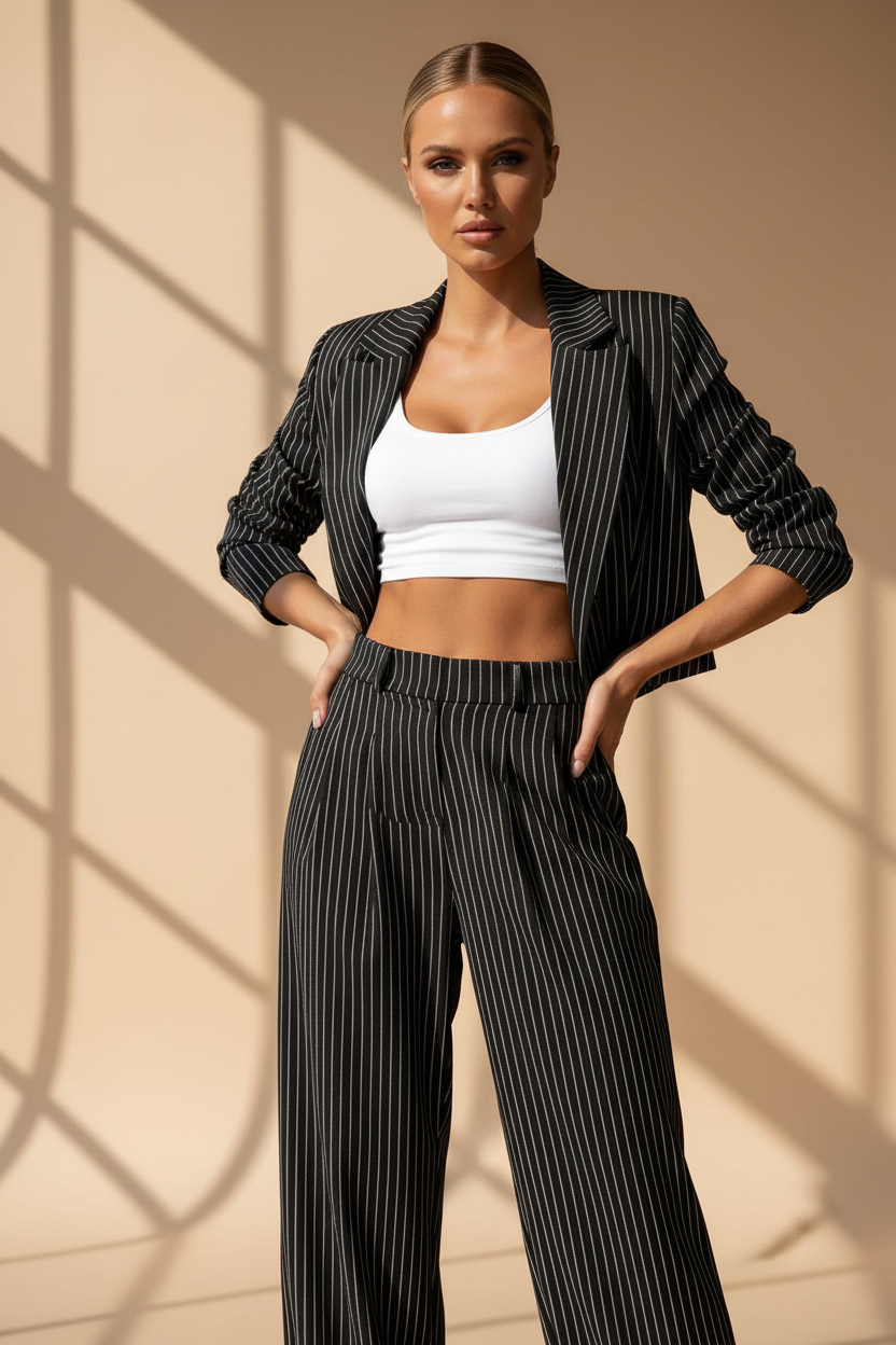 Striped Blazer Trouser Co-Ord Set