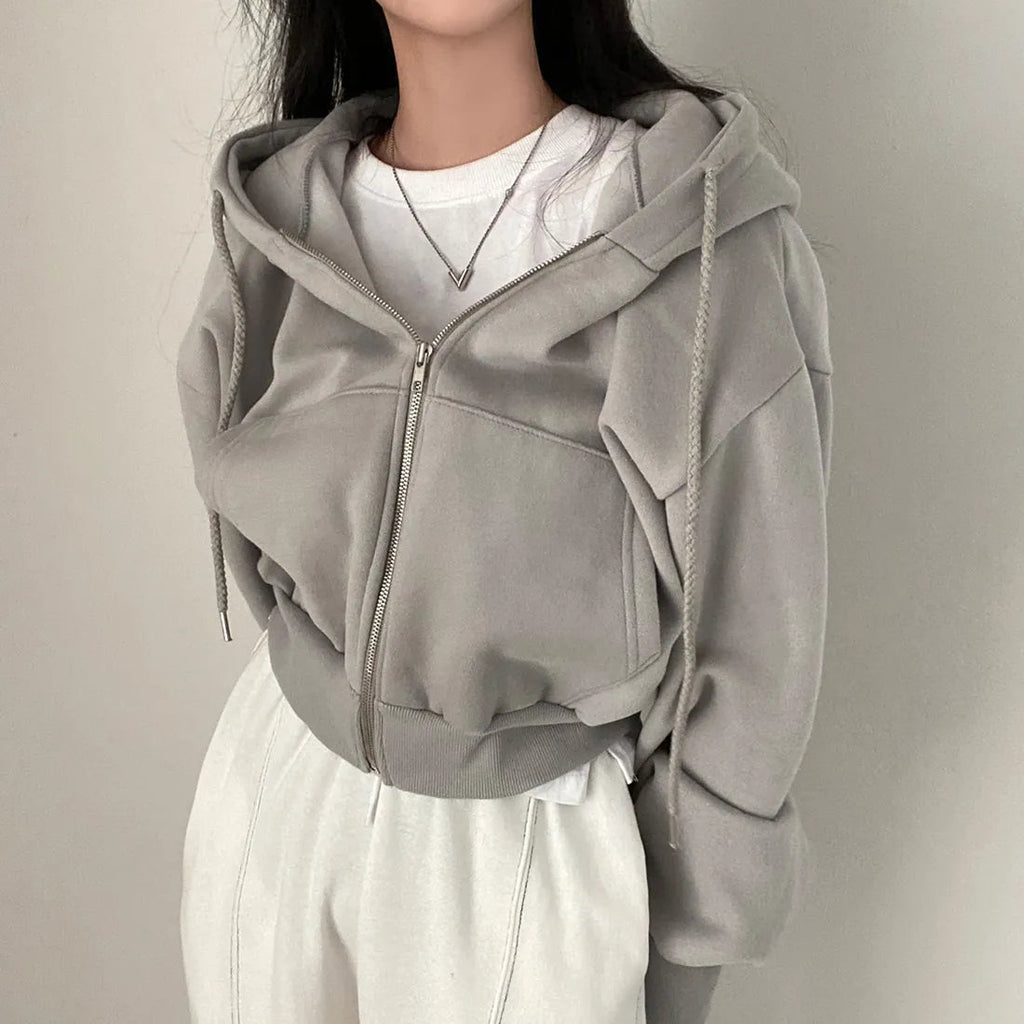 Oversized Zip Up Sweatshirt