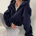 Oversized Zip Up Sweatshirt