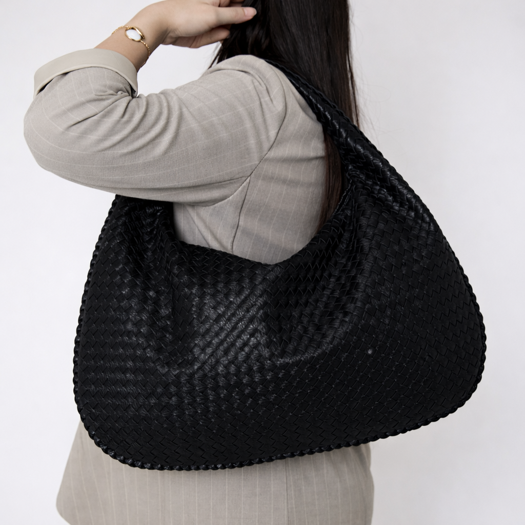 Woven Hobo Shoulder Bag