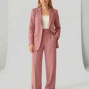 Women's Tailored Two-Piece Suit with Blazer and Trousers