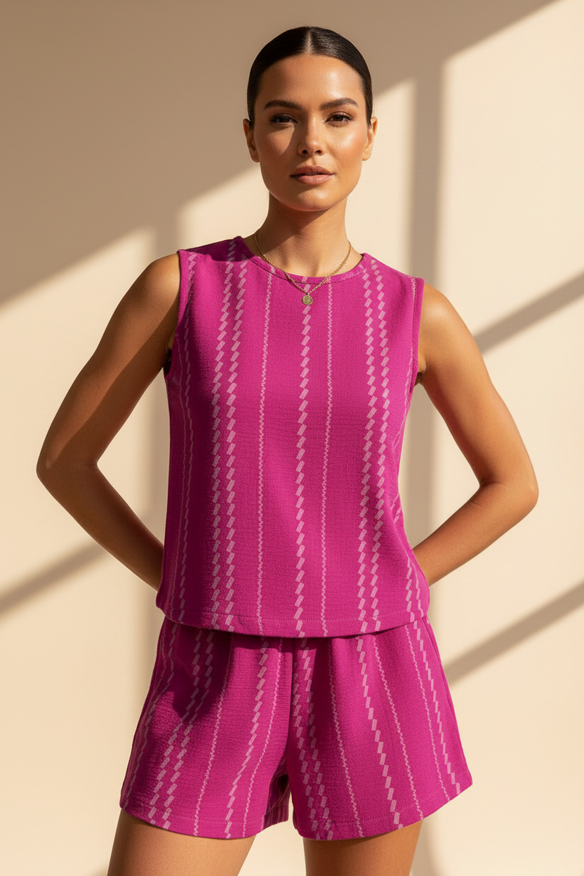 Sleeveless Two Piece Co-Ord Set