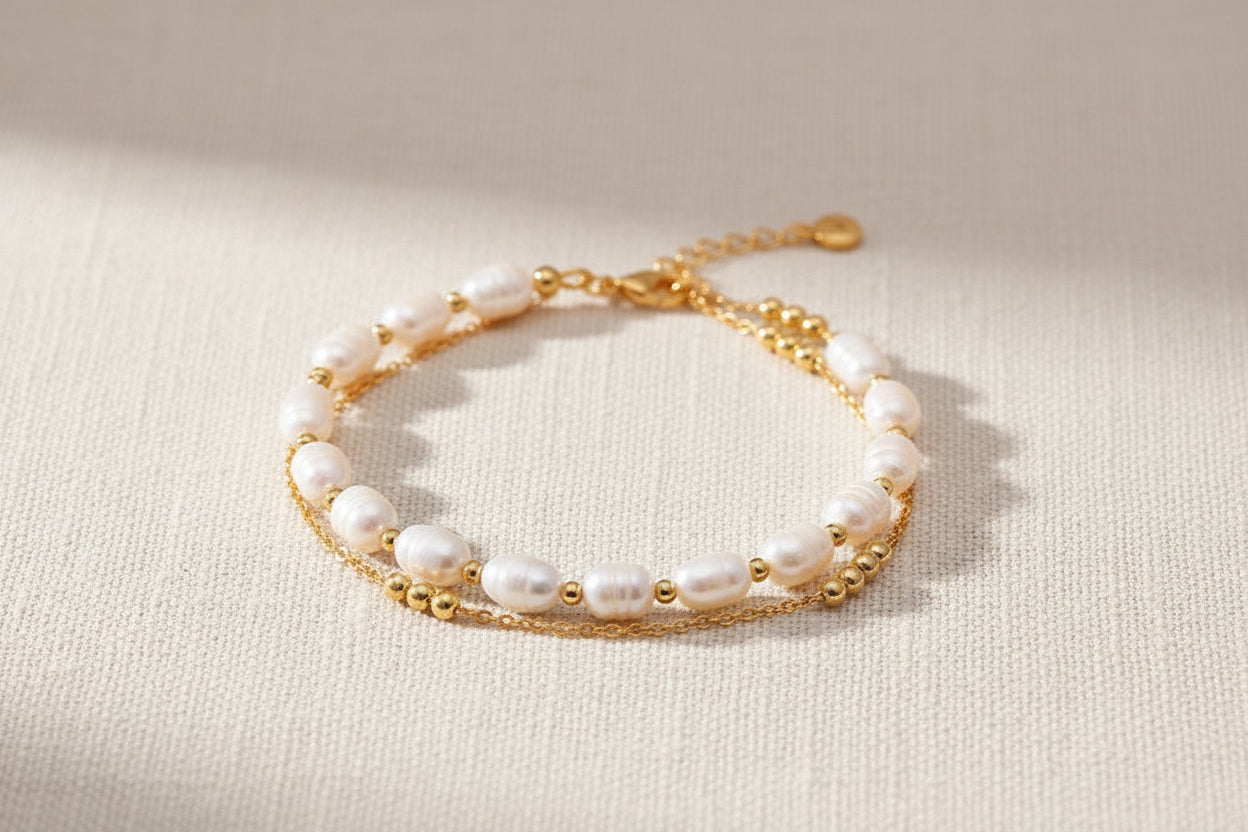 Pearl Bracelet | Gold-Plated | Ivory Nova