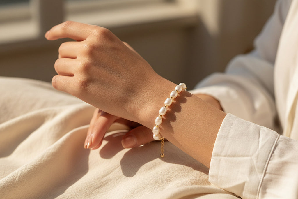 Pearl Bracelet | Gold-Plated | Ivory Nova