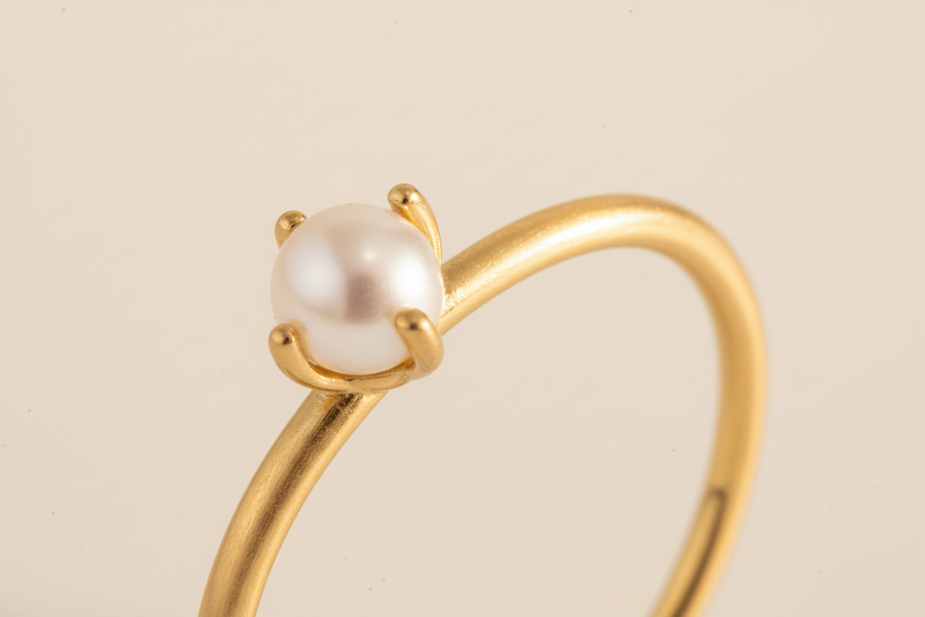 Pearl Ring | Gold-Plated | Ivory Nova