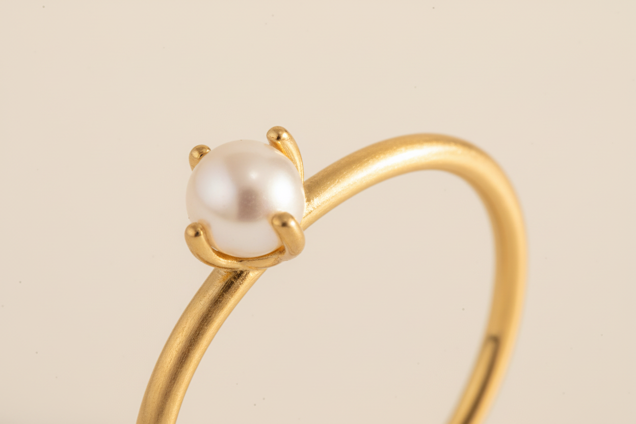 Pearl Ring | Gold-Plated | Ivory Nova