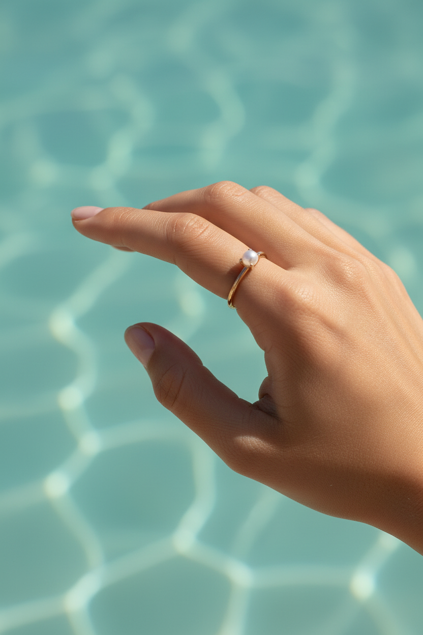 Pearl Ring | Gold-Plated | Ivory Nova