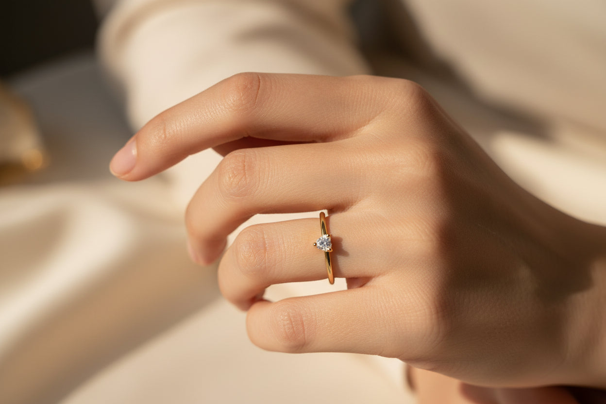 Heart Ring | Gold-Plated | Ivory Nova