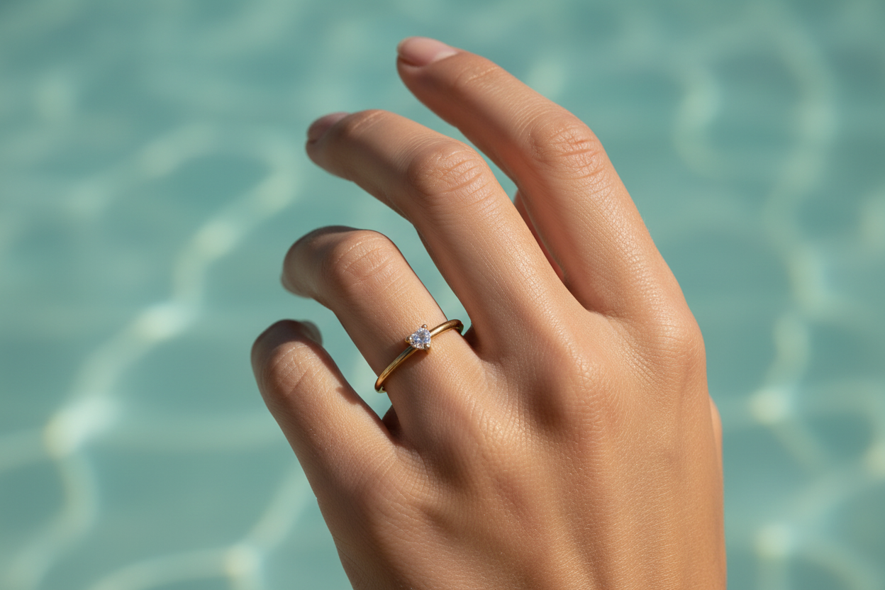 Heart Ring | Gold-Plated | Ivory Nova