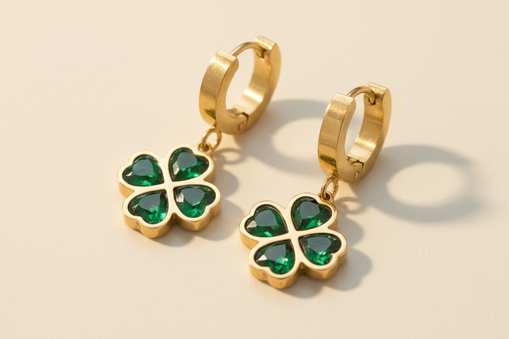 Clover Stud Earrings | Gold-Plated |