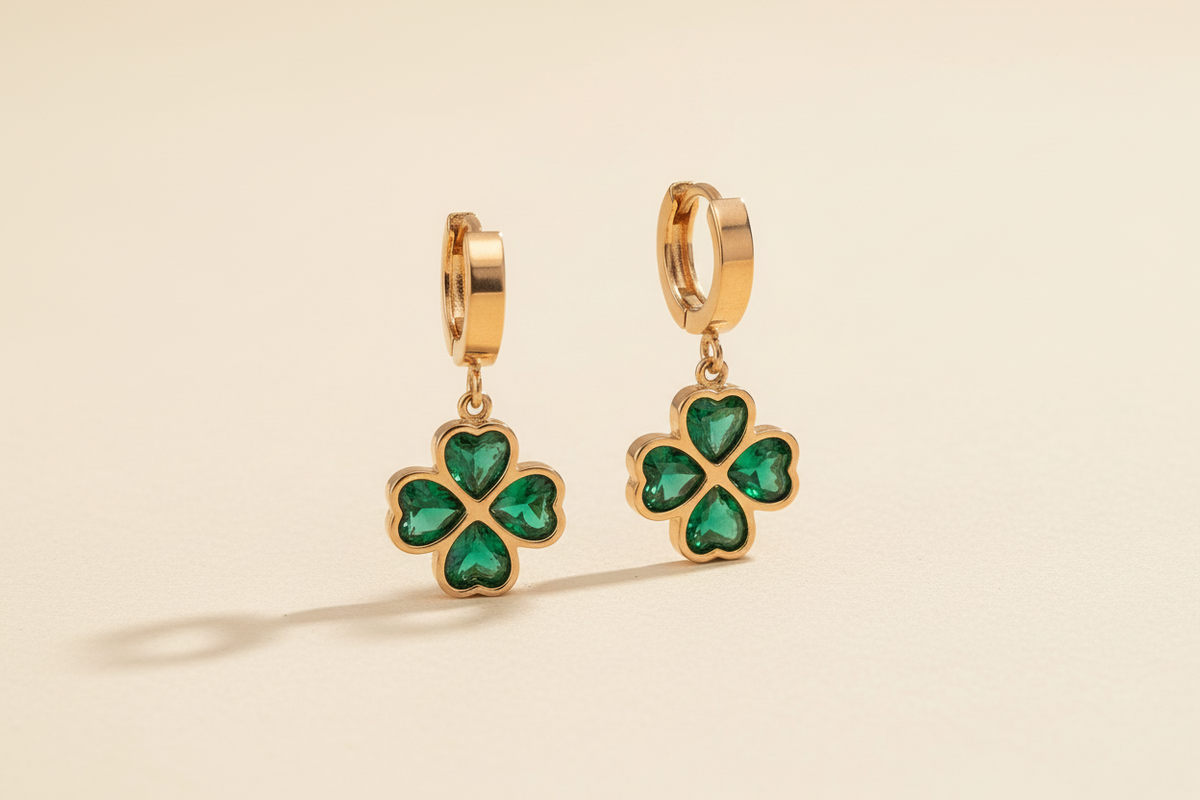 Clover Stud Earrings | Gold-Plated