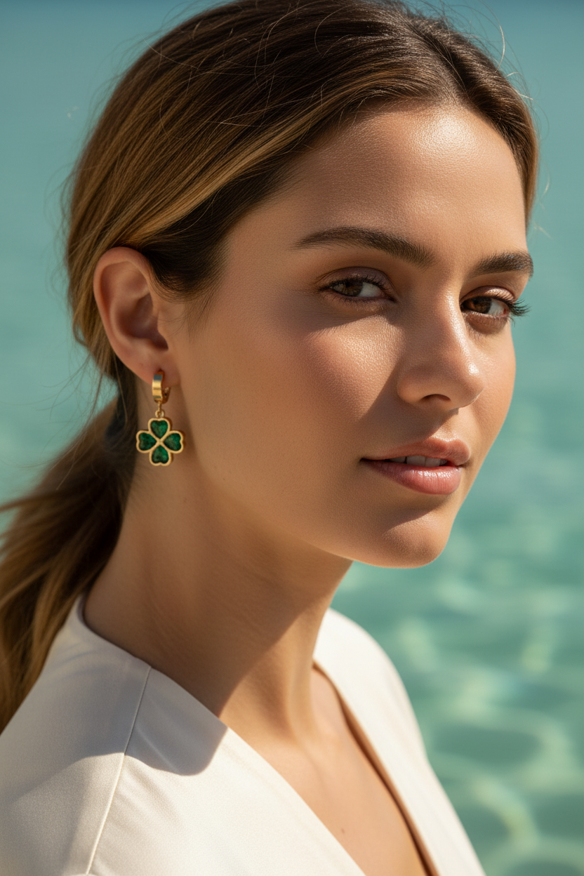Clover Stud Earrings | Gold-Plated |