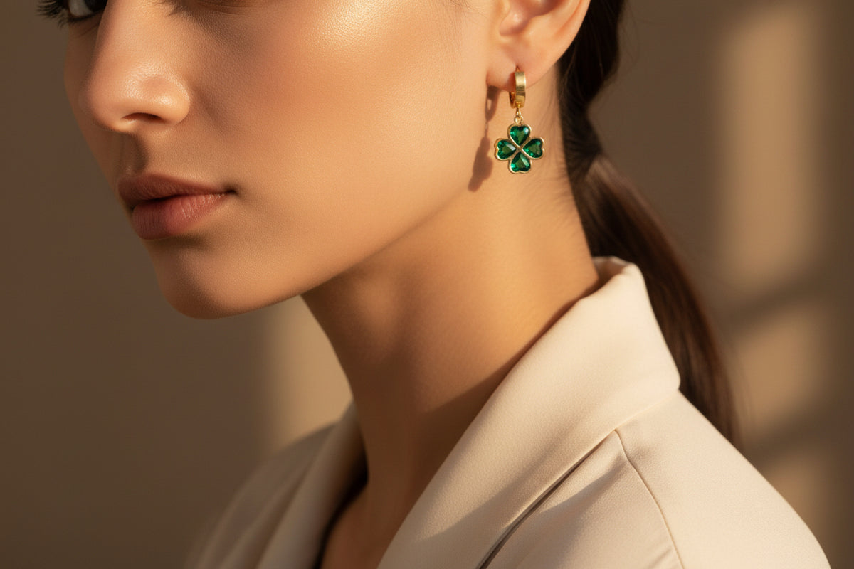 Clover Stud Earrings | Gold-Plated