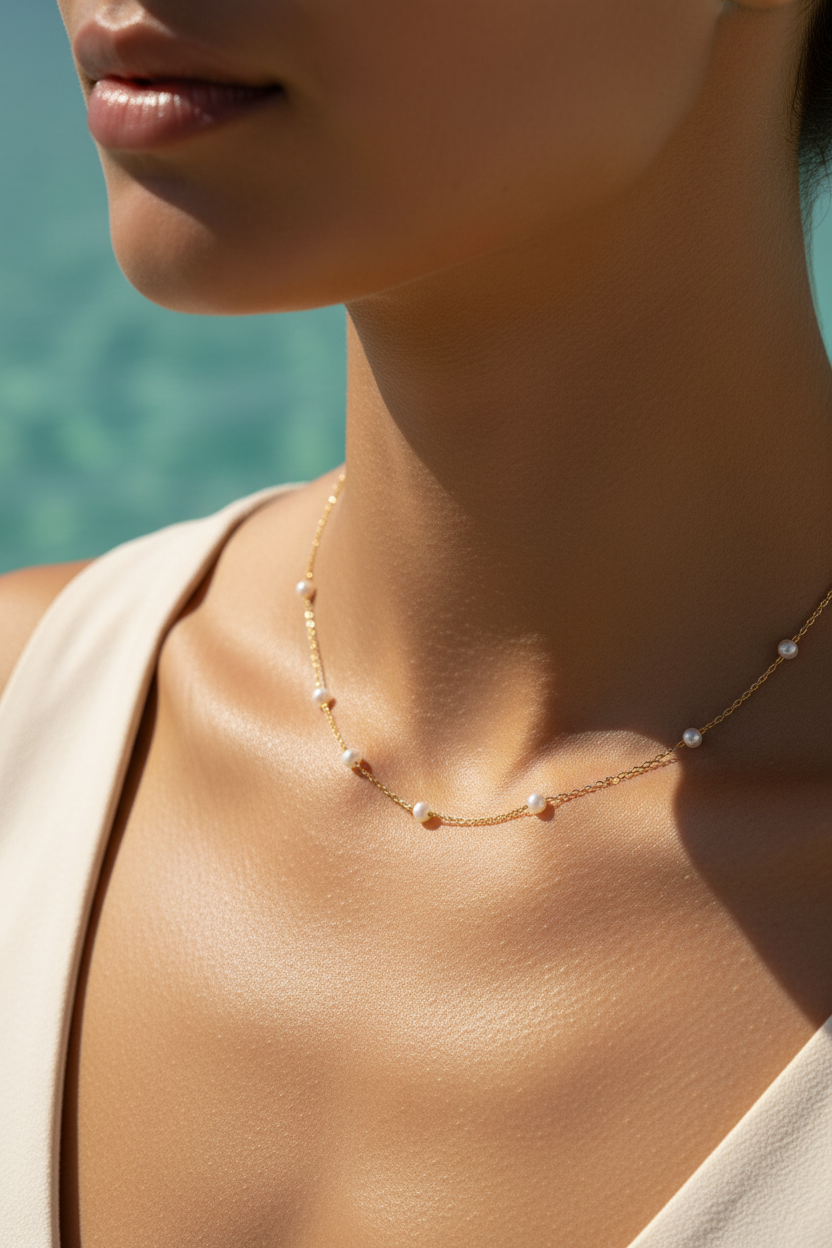 Minimal Pearl Necklace